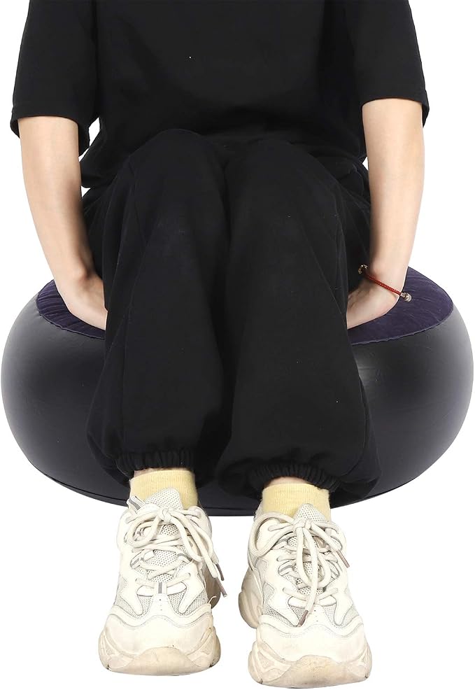 ANGGREK Inflatable Ottoman, Blow Up, Portable Outdoor Camping Chair Inflatable - Image 9