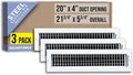 Fits 20x4 Duct Opening Steel Adjustable Air Supply Grille by Handua | Register by Handua