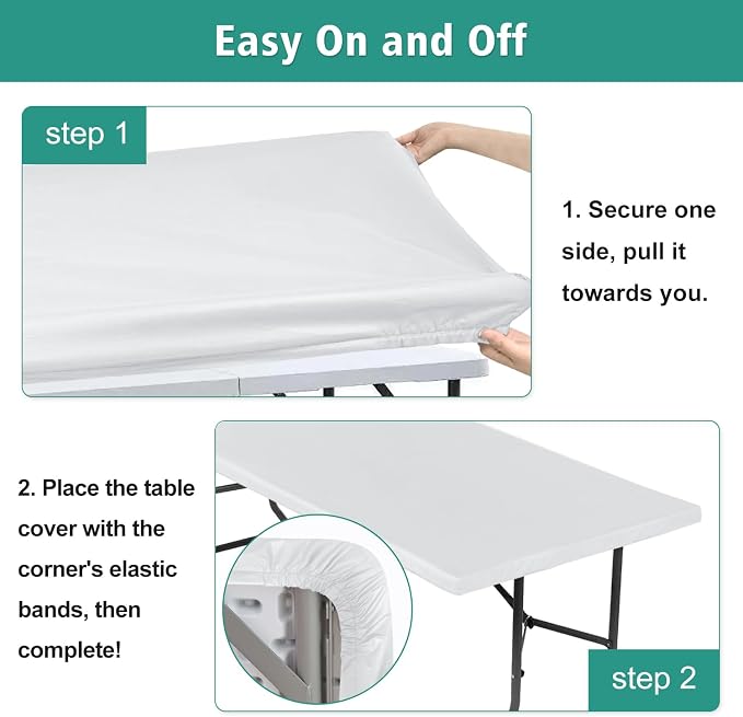LUSHVIDA 2 Packs Vinyl Card Tablecloth - Image 5
