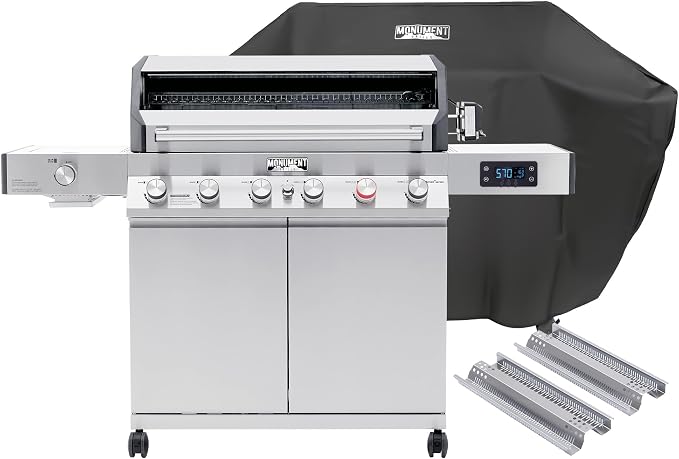 Monument Grills 6+1 Burner Smart Propane Gas Grill, Denali 605Pro Stainless by MonumentGrills