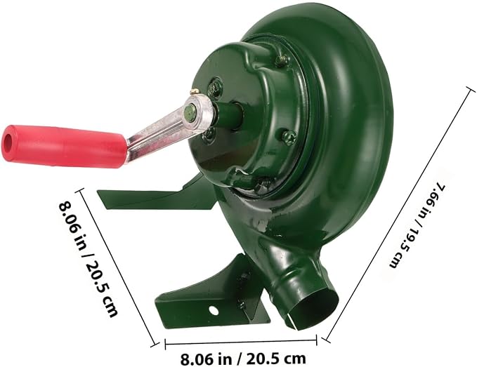 Manual Hand Crank Air Fire Blower Iron Barbecue Fan - Image 2