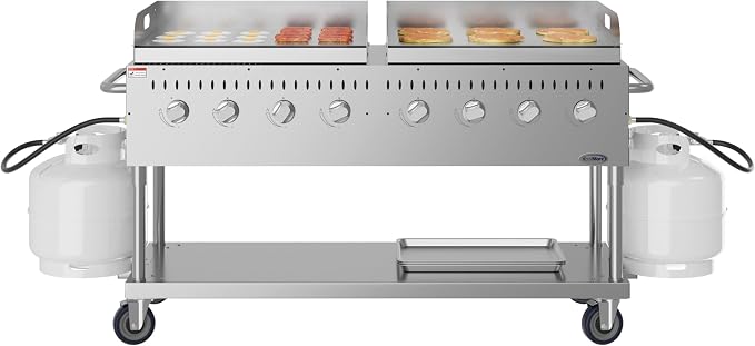 60 in. 8-Burner Commercial Outdoor Propane Gas Grill by KoolMore
