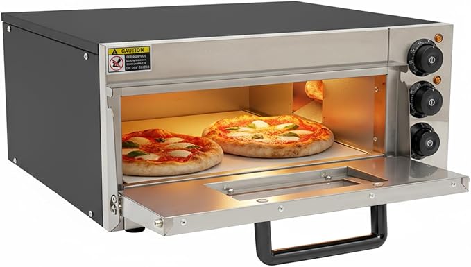 20L Commercial Electric Pizza Oven Countertop Pizza Oven, Single Deck Layer by SanBouSi