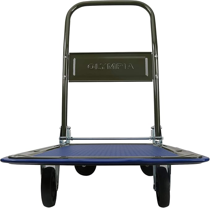 Olympia Tools Foldable Push Cart Dolly - 300 Lb. Capacity Heavy Duty Platform - Image 5