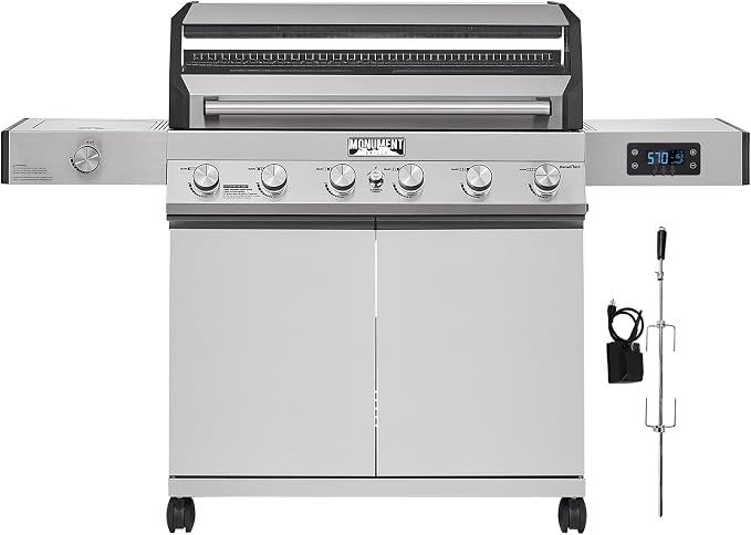 Monument Grills 6-Burner Convertible Natural Gas Smart bbq Grill Stainless by MonumentGrills