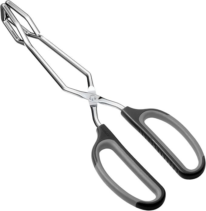 Scissor Tongs 10-Inch Stainless Steel Scissor Style Tongs by HINMAY
