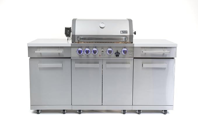Mont Alpi MA-957RS Propane Natural Gas 5-Burner Compact Outdoor Kitchen Gas by MontAlpi