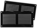 Repa Market 2-Pack 8x4 Inch Air Vent Cover/Black Galvanized Steel Louvered by RepaMarket