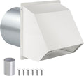 8 Inch Hooded Wall Vent with Screen and Damper, Outdoor Wall Exhaust Vent Cover by JYINCPED