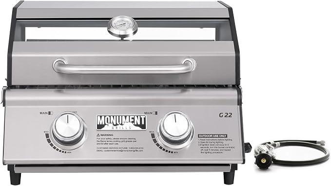 Portable Propane Gas Grill 2-Burner Tabletop Clearview® Monument Grills by MonumentGrills