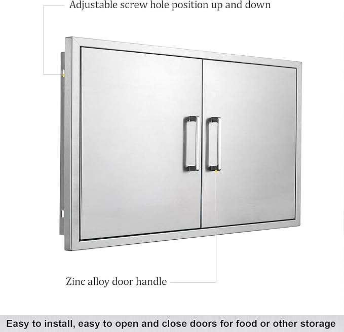 Outdoor Kitchen Door, Stainless Steel BBQ Double Door, Available - Image 8