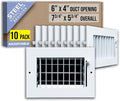 Fits 6x4 Duct Opening Steel Adjustable Air Supply Grille by Handua | Register by Handua