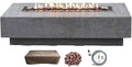 Elementi | Hampton Gas Fire Pit Cast Concrete 56" Rectangular Fire Table by AMSFireplaceInc