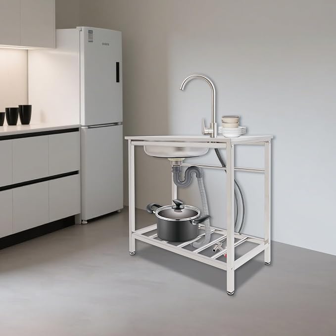 Outdoor Utility Sink, Freestanding Kitchen Sink - Image 4