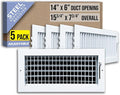 Fits 14x6 Duct Opening Steel Adjustable Air Supply Grille by Handua | Register by Handua