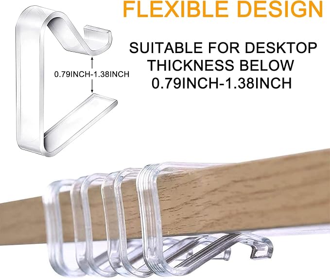 24 Pieces Transparent Clear Tablecloth Clips, Plastic Table Cloth - Image 3