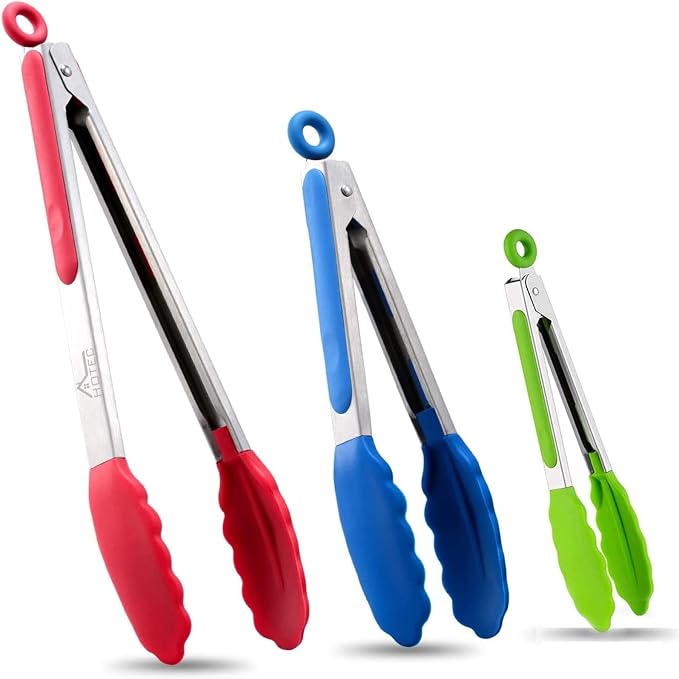 Hotec Premium Stainless Steel Locking Kitchen Tongs by Hotec