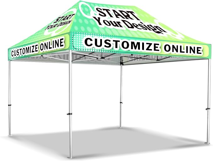 10x15FT Custom Pop Up Canopy Tent by LOJUFAN