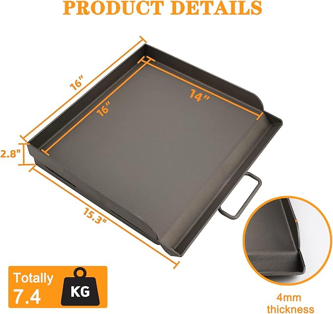 Uniflasy Fry Griddle for Camp Chef Stove, Professional Griddle Flat Top Plate - Image 2