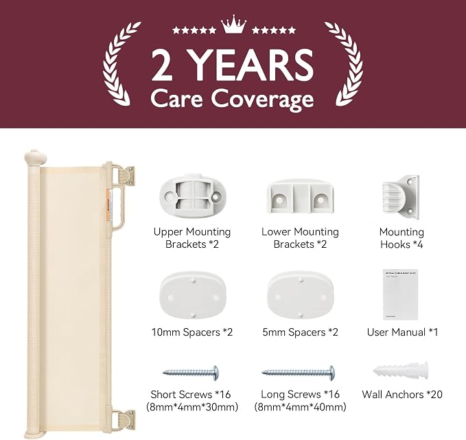 Retractable Baby Gate, Momcozy Extra Wide Mesh Baby Gates - Image 6