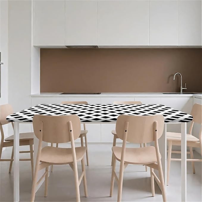 Rectangle Table Cloth Cover Waterproof Elastic Fitted Polyester Fitted - Image 9
