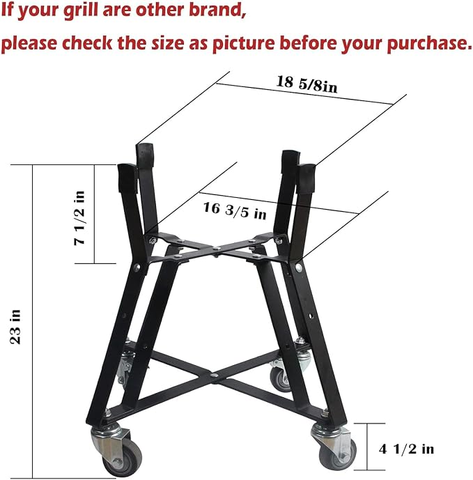 Dracarys Rolling Cart for Big Green Egg Accessories Rolling Nest - Image 6