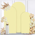 MODFUNS Light Yellow Arch Cover Set of 3 Spandex Arch Stand Cover 4ft 5ft 6ft by MODFUNS