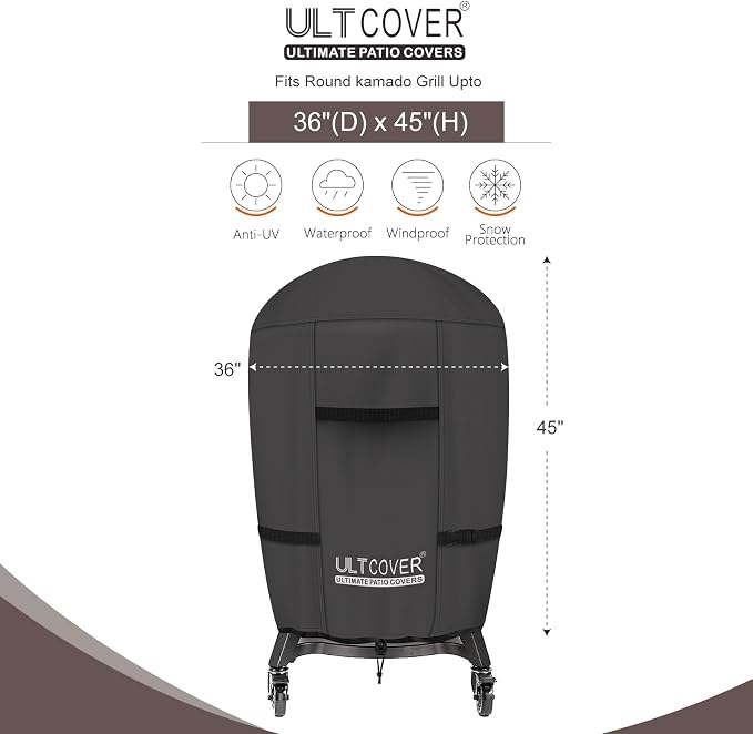 ULTCOVER Outdoor Waterproof Charcoal Kamado Joe Grill Cover - Image 2