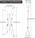 Tongs for Firewood, 26 Inch Stainless Steel Scissor-Style Log Grabber