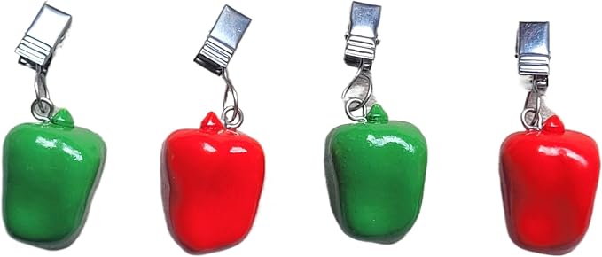 TwoFish Home Set of 4 Color Capsicum Resin Tablecloth Weights Clips Handicraft - Image 2