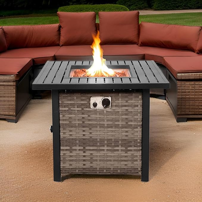 Basel Propane Fire Pit Table 30” Outdoor Firepit 50, 000 BTU Firepits - Image 2