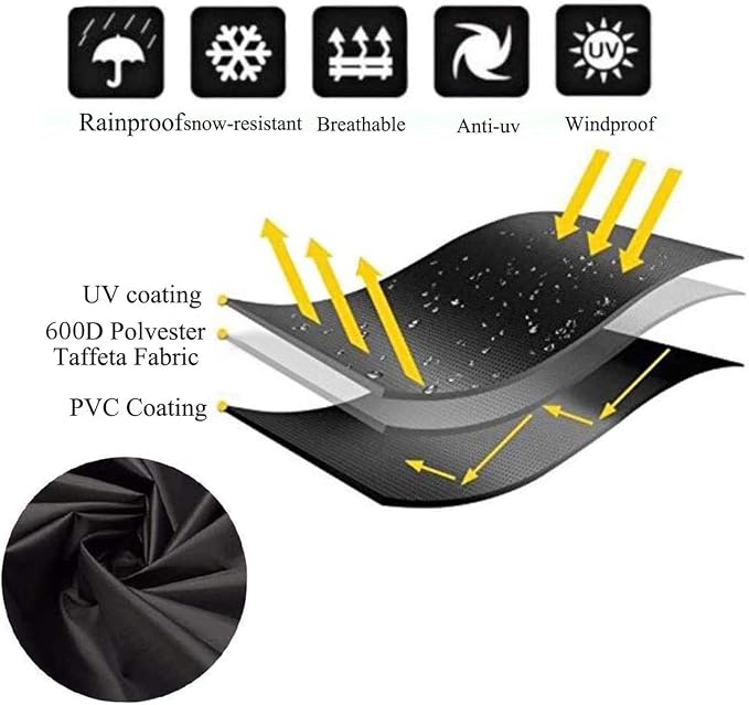 18 inch Grill Cover for Round Grill Cover Waterproof 600D Heavy Duty Outdoor - Image 4