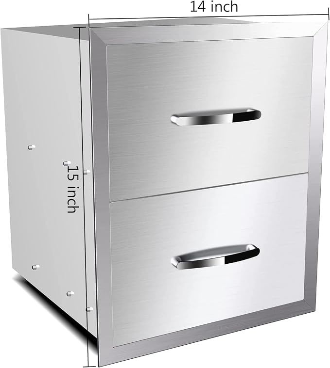 Pull Out Trash Drawer, Lower Sliding Rails Stainless Steel Roll Out Trash Bin - Image 2