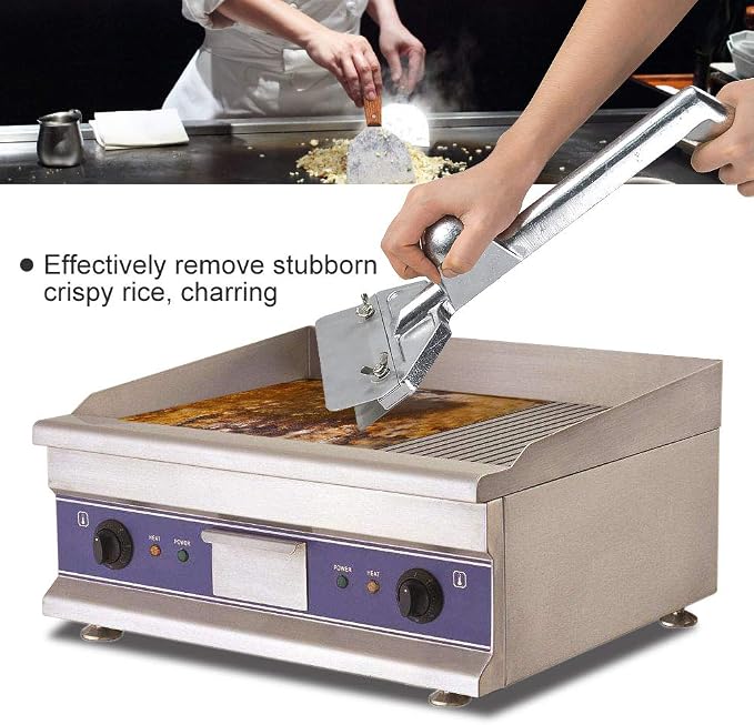 Grill Scrapers, Heavy Duty Casting Aluminum Commercial Griddle Scraper - Image 2