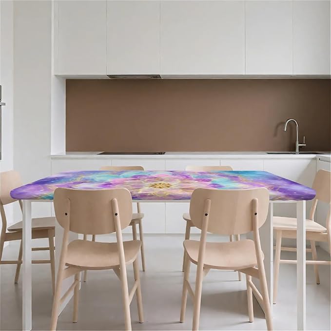 Rectangle Table Cloth Cover Waterproof Elastic Fitted Polyester Fitted - Image 9