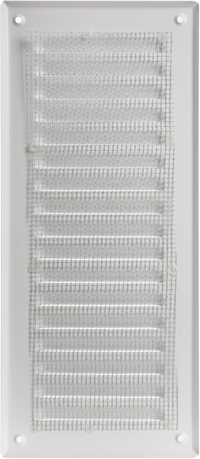 Square Ventilation Grille / 3" x 10" Inch Inside Measurement/White Metal Air - Image 3