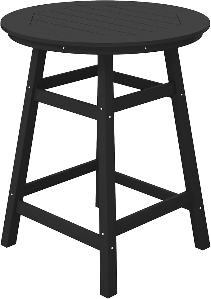 Costaelm Patio Bistro Table, Outdoor Bistro Dining Pub Table by Costaelm