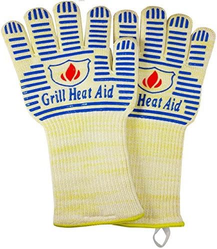 GRILL HEAT AID BBQ Grill Gloves 1472°F by GrillHeatAid