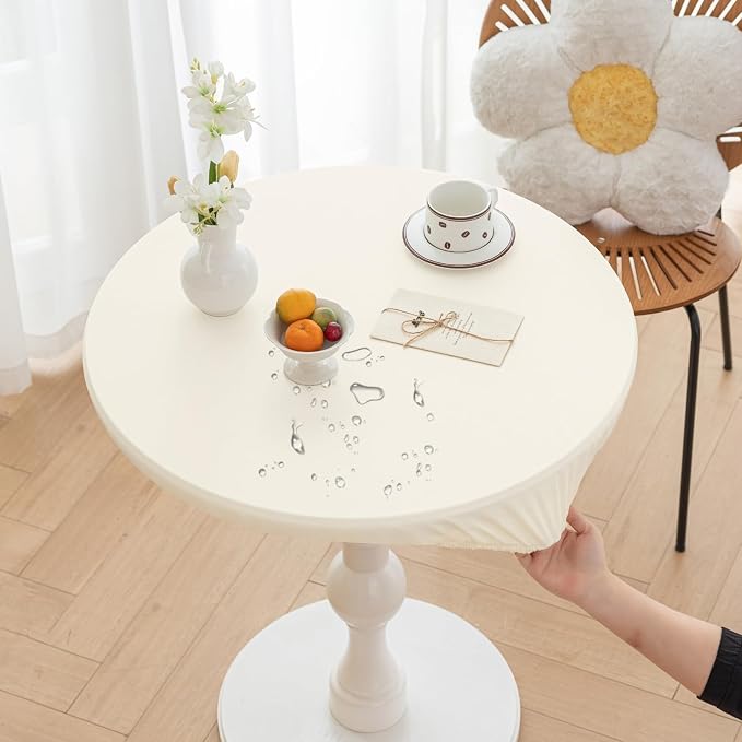 Round Fitted PU Tablecloth by Huierxun