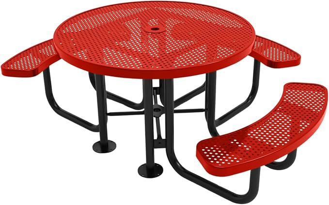 COATEDOUTDOORFURNITURE Heavy-Duty Portable Outdoor Picnic Table by CoatedOutdoorFurniture