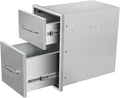 Outdoor Kitchen Drawers 14"Wx21"Hx21"D Flush Mount Access 2-Drawer BBQ by Unknown