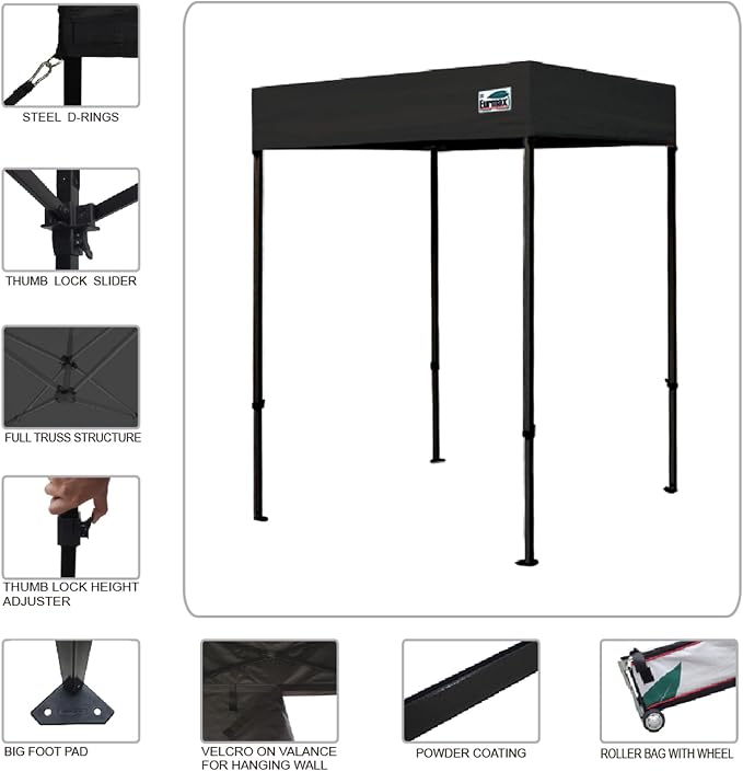 Eurmax USA Printed 5x5 Flat Top Pop Up Canopy Tent Commercial Instant Canopies - Image 4