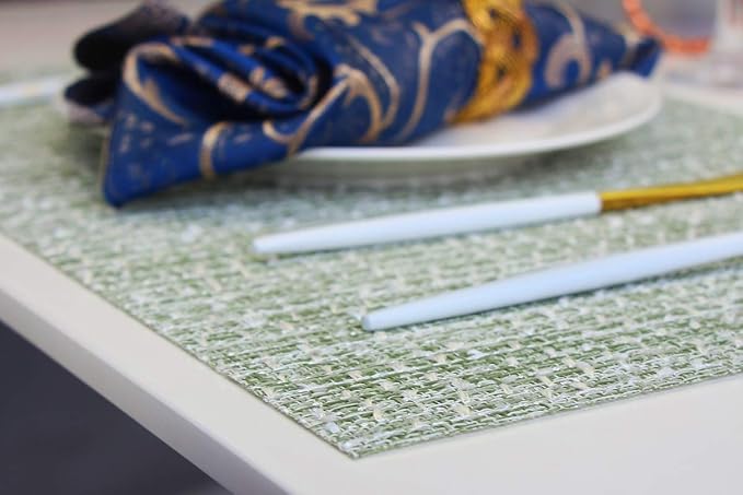 PIGCHCY Elegant Placemats Set of 6 Blended Woven Heat Resistant Durable - Image 6