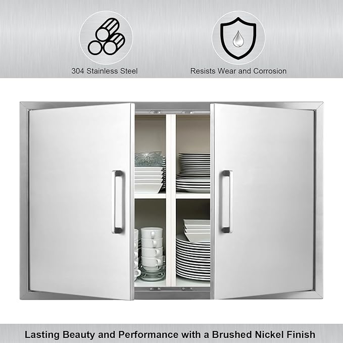 Outdoor Kitchen Door, Stainless Steel BBQ Double Door, Available - Image 5