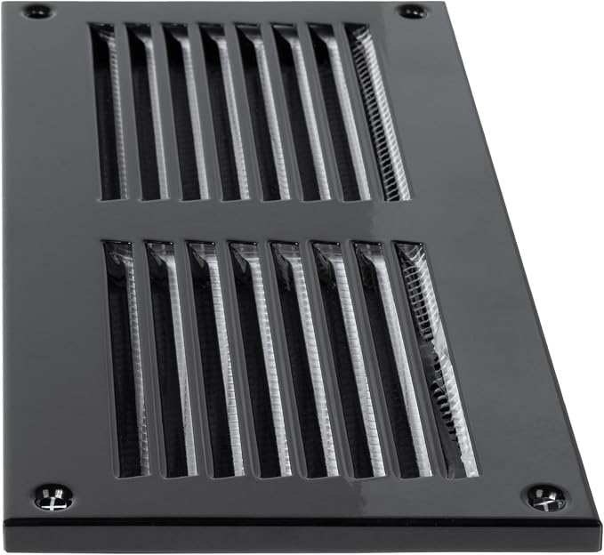 Repa Market 2-Pack 8x4 Inch Air Vent Cover/Black Galvanized Steel Louvered - Image 9