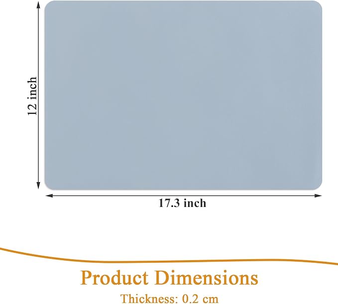 SHACOS Placemats Set of 6 Faux Leather Waterproof Leakproof Wipeable PU - Image 8