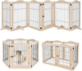 unipaws 132" Extra Wide Dog Gate and Pet Playpen, Free Standing Tall Fence by unipaws