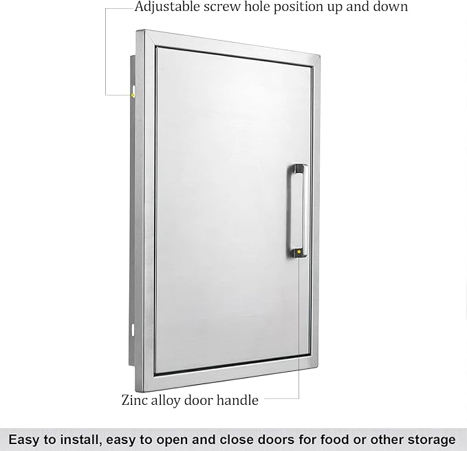 Outdoor Kitchen Door, 17 "W23 H Outdoor Kitchen Access Door, Stainless Steel - Image 8