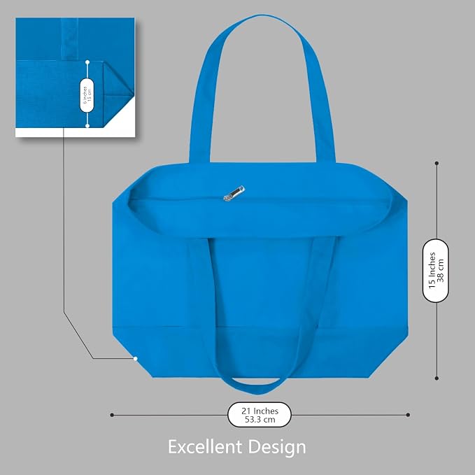 TOPDesign 3-Pack Canvas Tote Bags - Image 5