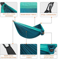 Camping Hammock, 210T Parachute Nylon, 500 lb Capacity, Blue